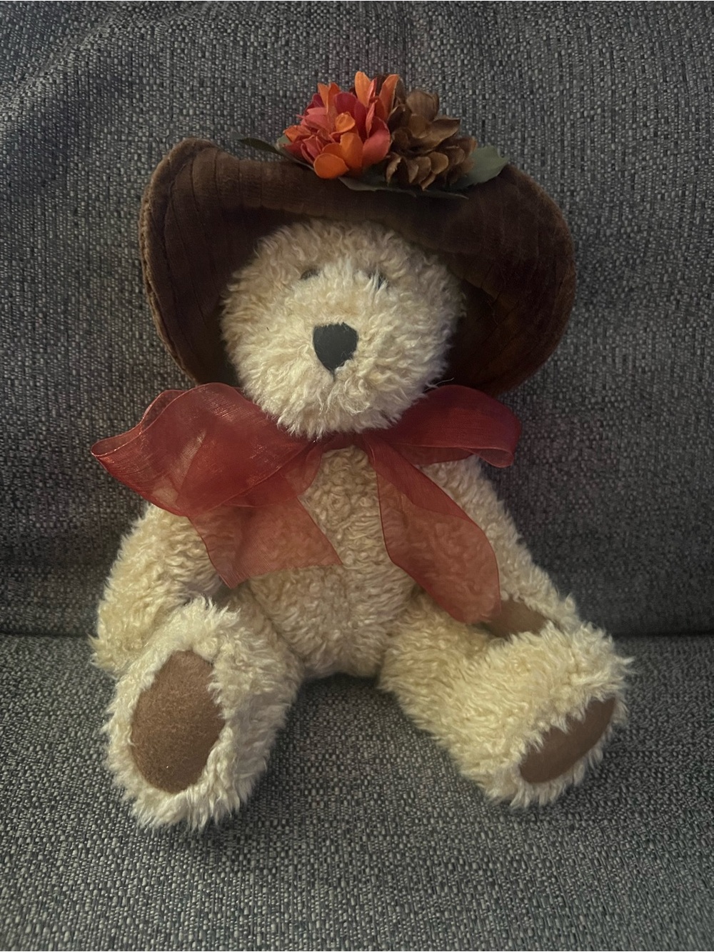 Boyds Bears “Miss Hedda Bearimore” Plush Bear Hat Bow Tags Retired